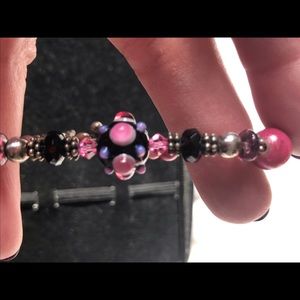 Sterling silver handmade beaded bracelets.